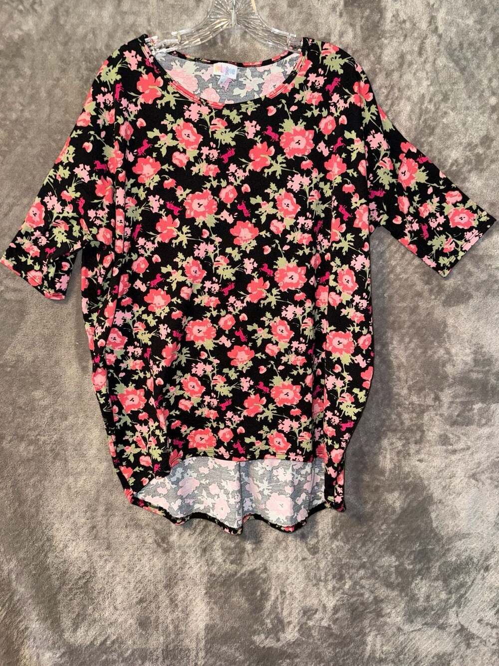 LuLaRoe Floral Print Tunic Top Size M